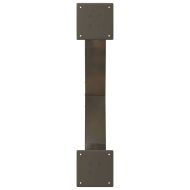 Крака за масичка за кафе, X-образни, 2 бр., естествена стомана, 70 x (30-31) см, стомана