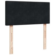 Османска легло с матрак, черно, 80x200 см, кадифе