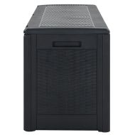 Градински сандък за съхранение антрацит 119x48x60 см PP