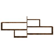 Стенен рафт, опушен дъб, 167,5x18x68 см, инженерно дърво