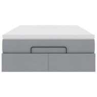 Османска легло с матрак, светлосиво, 120x200 см, плат