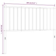 Метална табла за глава, черна, 100 см