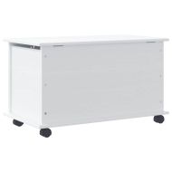 Сандък за съхранение с колелца бял ALTA 73x39,5x43 см бор масив