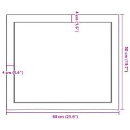 Стенен рафт светлокафяв 60x50x(2-4) см обработен масивен дъб
