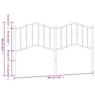 Метална табла за глава, бяла, 180 см