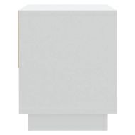Нощно шкафче, бяло, 45x34x44 см, инженерно дърво