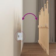 Стенна табла за спалня, 159,5x3x80 см, борово дърво масив