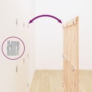 Стенна табла за спалня, 159,5x3x110 см, борово дърво масив