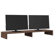 Поставка за монитор, кафяв дъб, 100x27x10 см, инженерно дърво