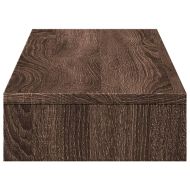 Поставка за монитор, кафяв дъб, 100x27x10 см, инженерно дърво