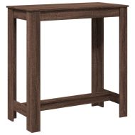 Бар маса, кафяв дъб, 102x50x103,5 см, инженерно дърво