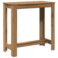 Бар маса, дъб артизан, 102x50x103,5 см, инженерно дърво