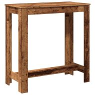 Бар маса, старо дърво, 102x50x103,5 см, инженерно дърво