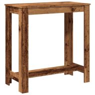 Бар маса, старо дърво, 102x50x103,5 см, инженерно дърво