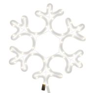 Коледни фигури снежинки с LED, 2 бр, топло бяло, 27x27 см