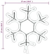 Коледна фигура снежинка с 48 светодиода, топло бяло, 27x27 см
