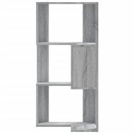 Ъглова етажерка 3 нива сив сонома 50x50x102 см инженерно дърво