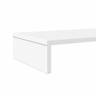 Поставка за монитор, бяла, 100x27x10 см, инженерно дърво