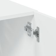 Шкаф за съхранение, бял, 70x42,5x225 см, инженерно дърво