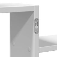 Стенен рафт, бял, 104x15x49 см, инженерно дърво