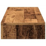 Поставка за монитор, старо дърво, 100x27x10 см, инженерно дърво