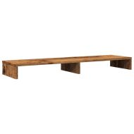 Поставка за монитор, старо дърво, 100x27x10 см, инженерно дърво