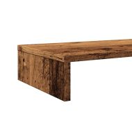 Поставка за монитор, старо дърво, 100x27x10 см, инженерно дърво