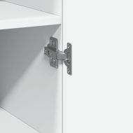 Висок шкаф, бял, 45x42,5x185 см, инженерно дърво