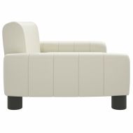 Детски диван кремав 70x45x30 см изкуствена кожа
