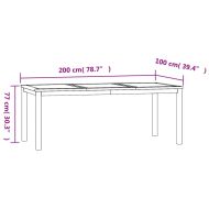 Градински трапезен комплект, 9 части, тиково дърво масив