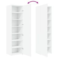 Висок шкаф, бял, 50x42,5x185 см, инженерно дърво