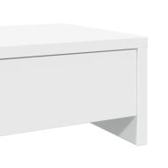 Стойка за монитор с чекмеджета бяла 50x27x15 см инженерно дърво