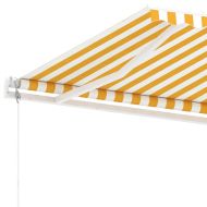 Свободностояща автоматична тента, 500x300 см, жълто/бяло