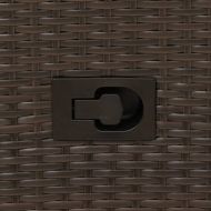 Бистро комплект с възглавници 3 части кафяв полиратан