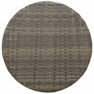 Бистро комплект с възглавници 3 части сив полиратан