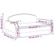 Детски диван капучино 70x45x30 см изкуствена кожа