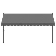 Прибираща се тента, антрацит, 350x150 см, плат и стомана