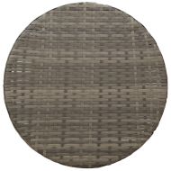 Бистро комплект с възглавници 3 части сив полиратан