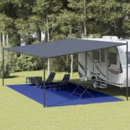 Килим за палатка, 400x800 см, син, HDPE