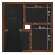 Фоторамка колаж за 4 снимки (10х15 см), тъмнокафява, МДФ