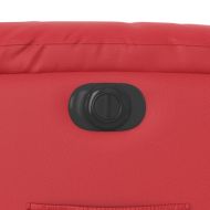 Електрически изправящ реклайнер стол, червен, изкуствена кожа