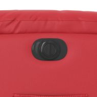 Електрически стол реклайнер, червен, изкуствена кожа