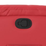 Изправящ реклайнер стол, червен, изкуствена кожа