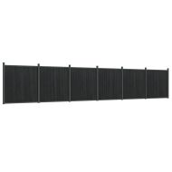 Ограден панел, сив, 1045x186 см, WPC