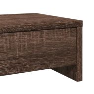 Стойка за монитор с чекмеджета, кафяв дъб, 100x27x15 см