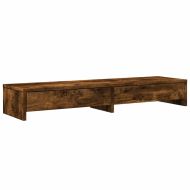 Стойка за монитор с чекмеджета, опушен дъб, 100x27x15 см