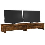 Стойка за монитор с чекмеджета, опушен дъб, 100x27x15 см