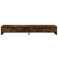 Стойка за монитор с чекмеджета, опушен дъб, 100x27x15 см