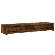 Стойка за монитор с чекмеджета, опушен дъб, 100x27x15 см