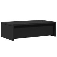 Стойка за монитор с чекмедже черна 50x27x15 см инженерно дърво
